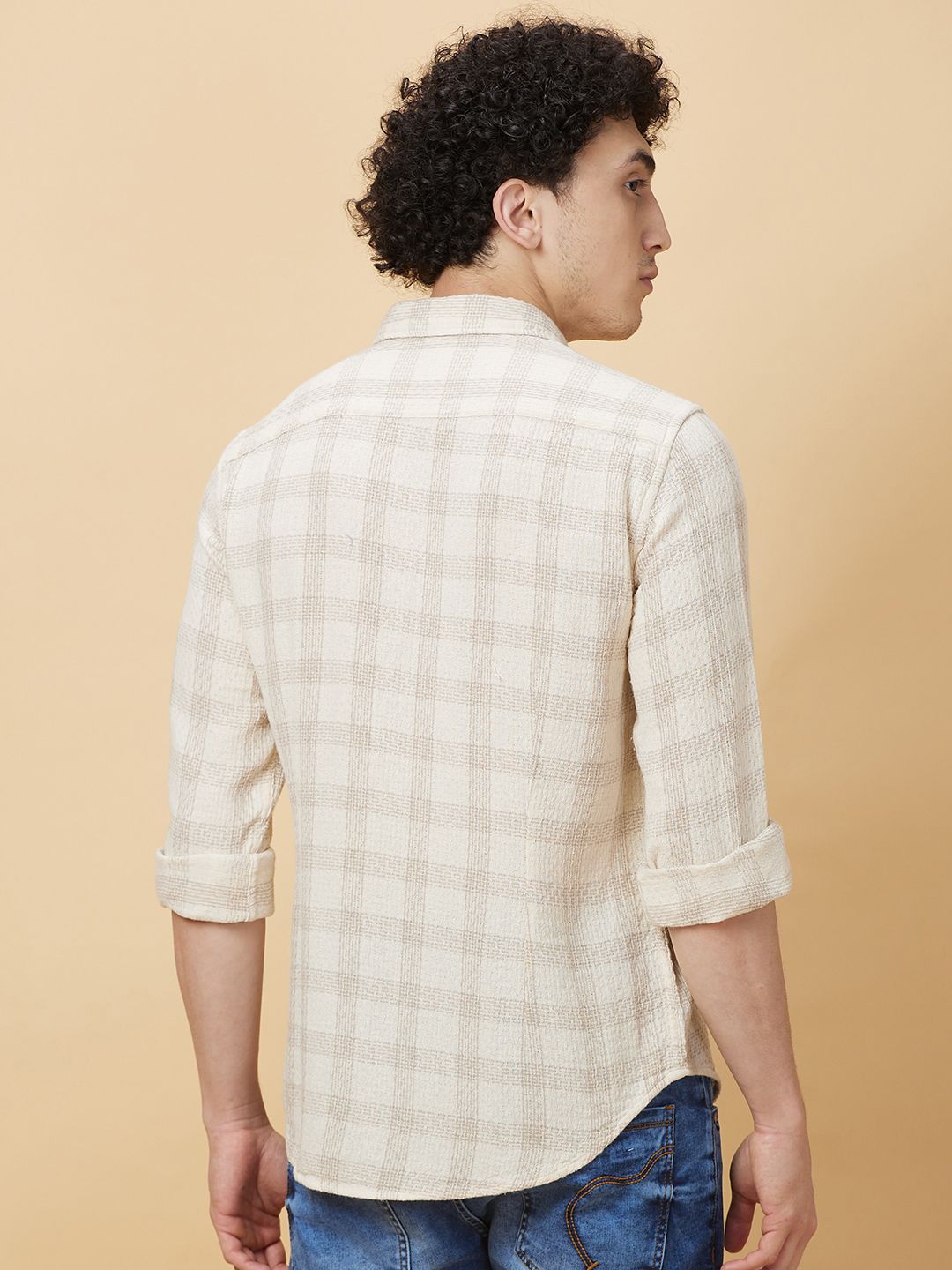 Being Human Men Slim Fit Opaque Checked Casual Shirt