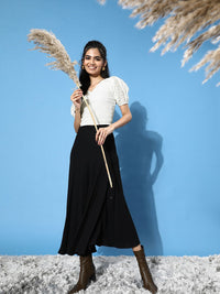 Style Quotient Women Classic White Self-Design Lace Top