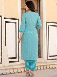Varanga Ethnic Motifs Printed Regular Mirror Work Kurta with Trousers & With Dupatta