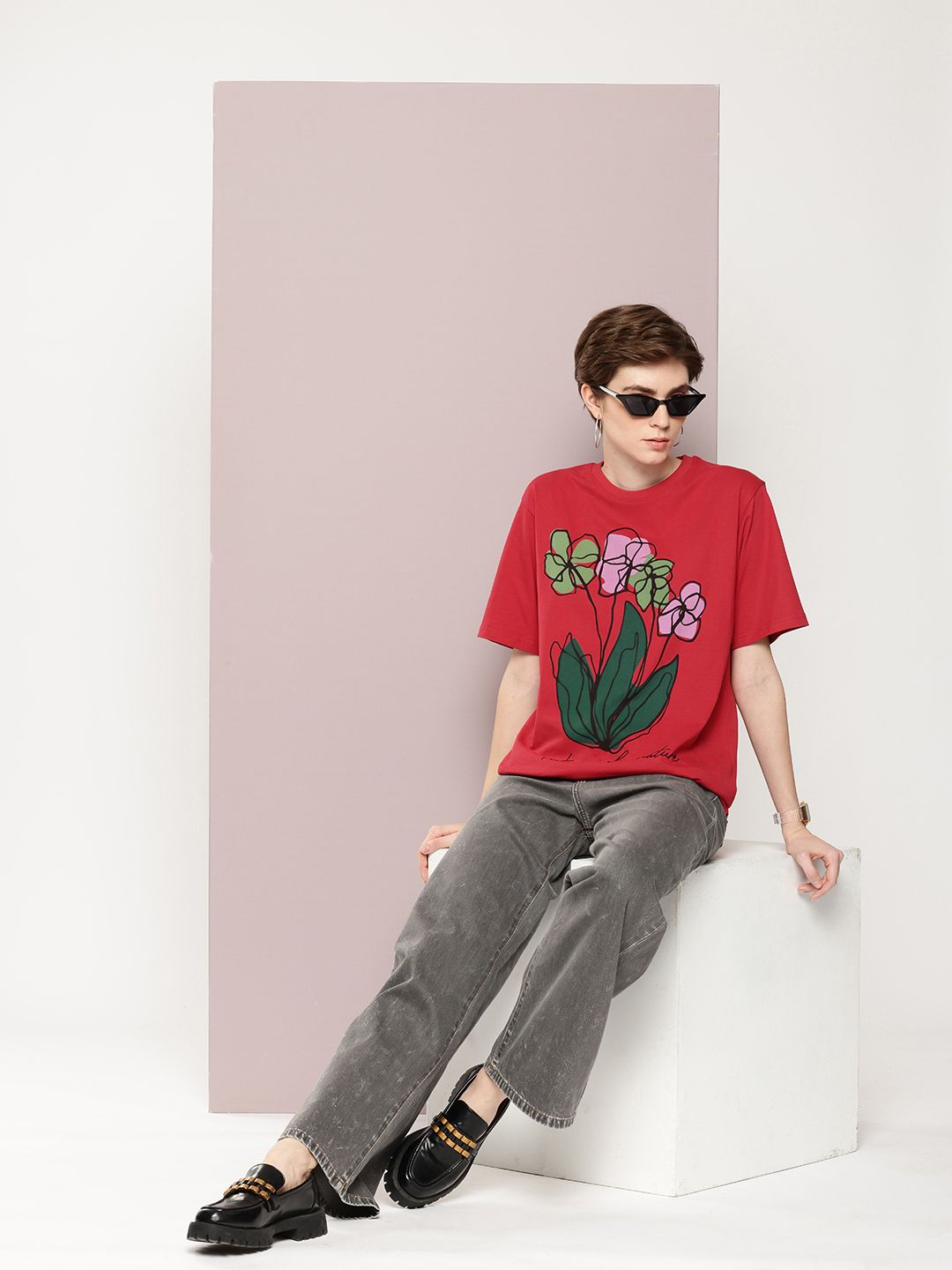 DILLINGER Printed Oversized Pure Cotton T-shirt