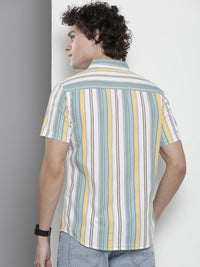 The Indian Garage Co Men Striped Pure Cotton Casual Shirt