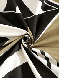 Moda Rapido Multicoloured & Black Geometric 300 TC Single Bedsheet with 1 Pillow Covers