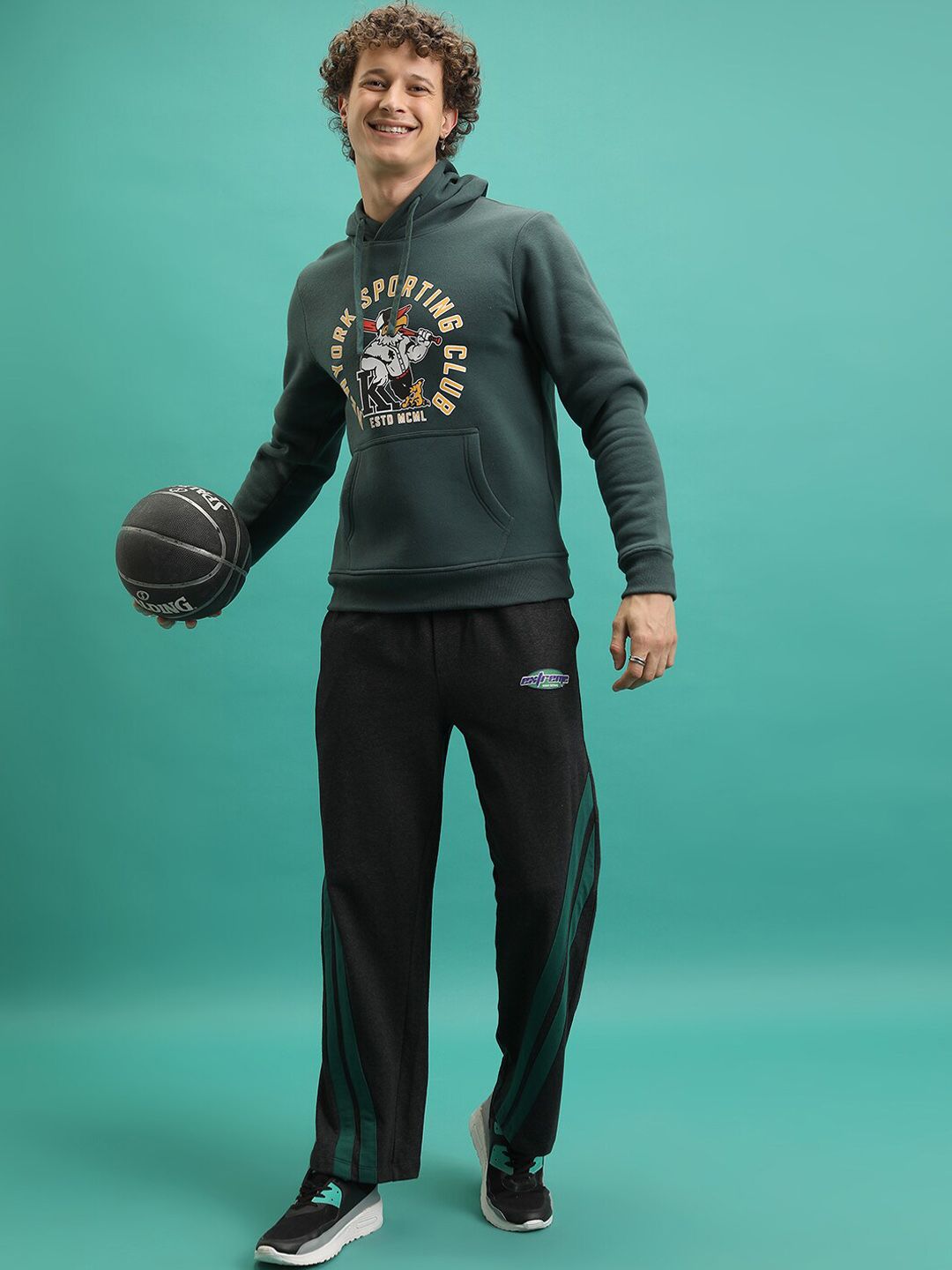 HIGHLANDER Men Relaxed Fit Training or Gym Track Pants