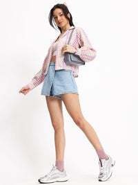 DressBerry Rainbow Checkerboard Shirt
