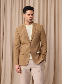 Mr. Bowerbird Self Design Notched Lapel Casual Blazer