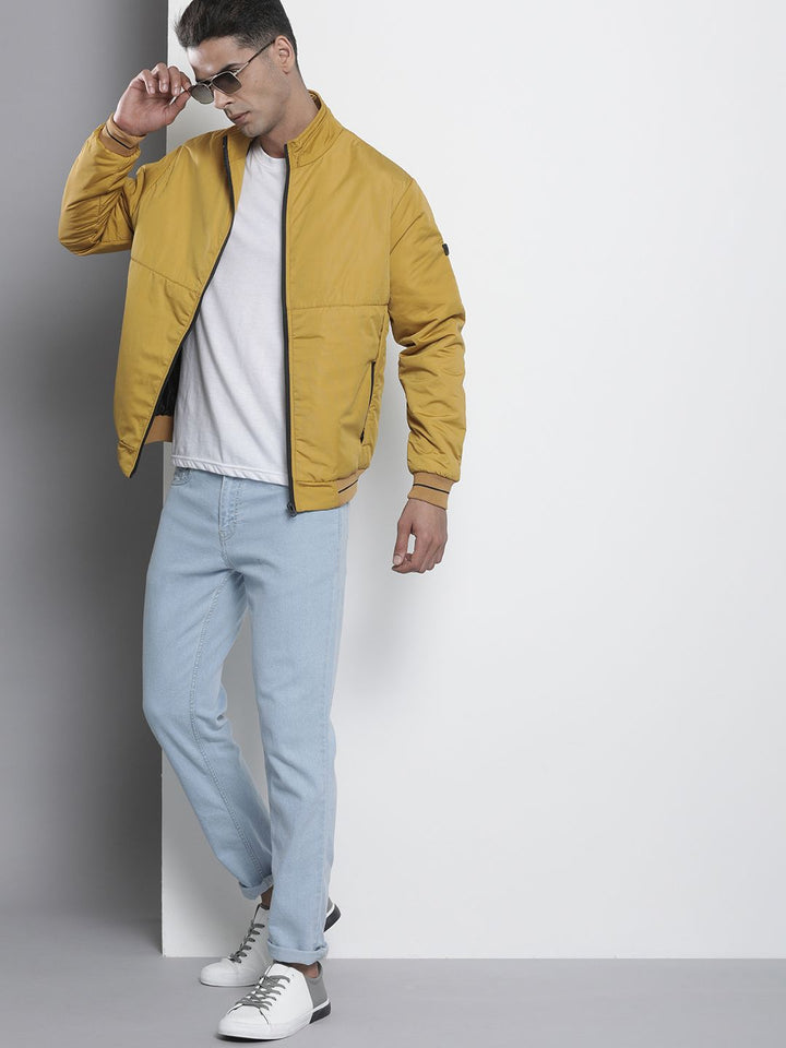 The Indian Garage Co Men Zip-Front Bomber Jacket with Insert Pockets