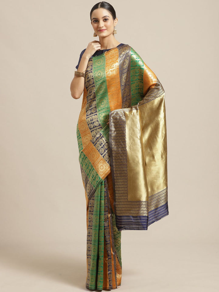 Saree mall Multicoloured Woven Design Banarasi Saree