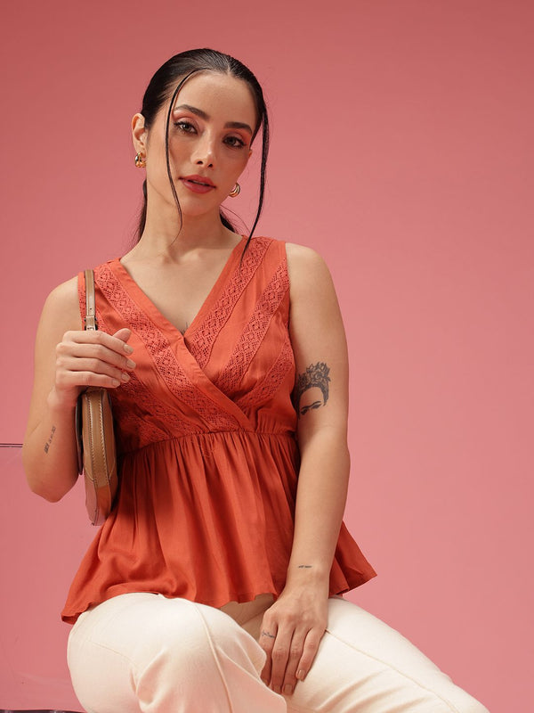 DressBerry Lace Inserts A-line Top