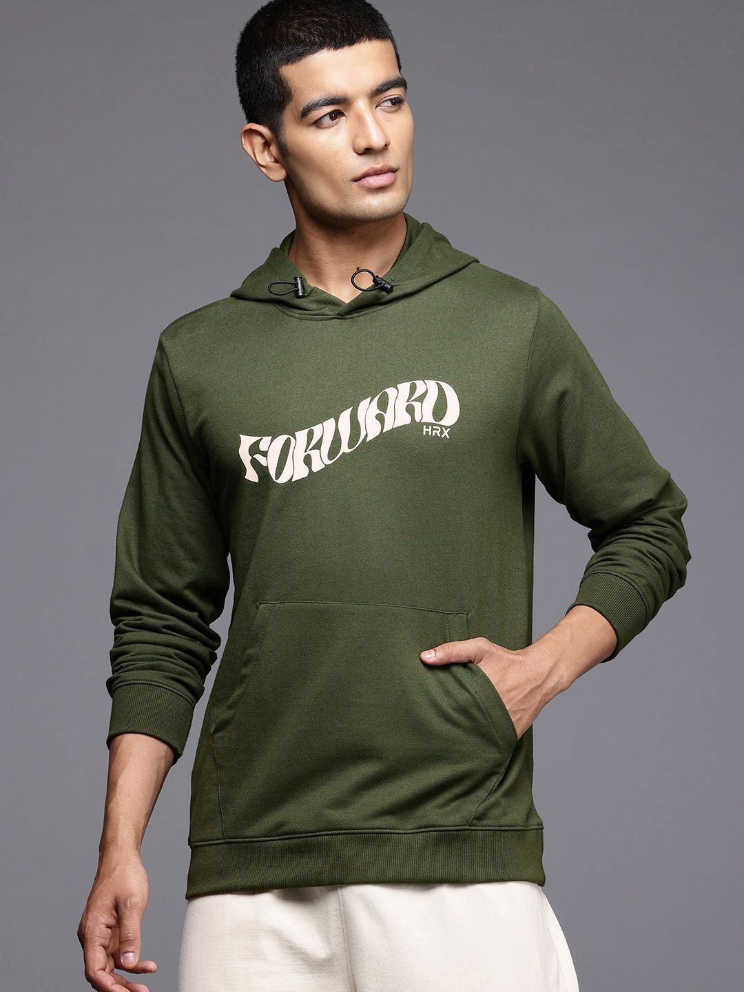 HRX by Hrithik Roshan Printed Hooded Sweatshirt