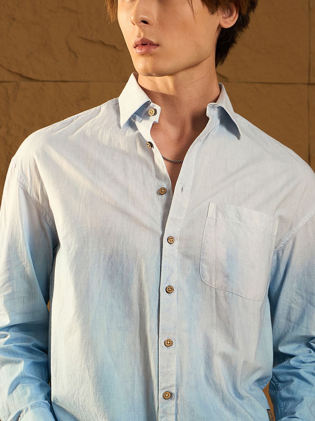 Dennison Drop Shoulder Oversized Ombre Dyed Shirt