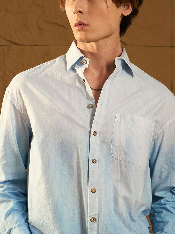 Dennison Drop Shoulder Oversized Ombre Dyed Shirt