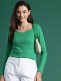 DressBerry Sweetheart Neck Ribbed Top