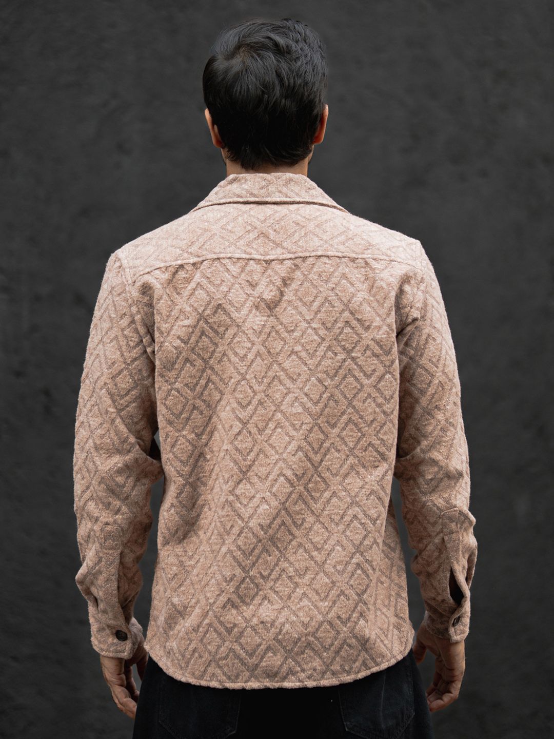 Powerlook Men Spread Collar Solid Cotton Casual Shirt