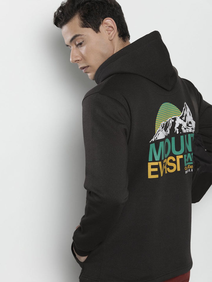 The Indian Garage Co Men Printed Hooded Sweatshirt