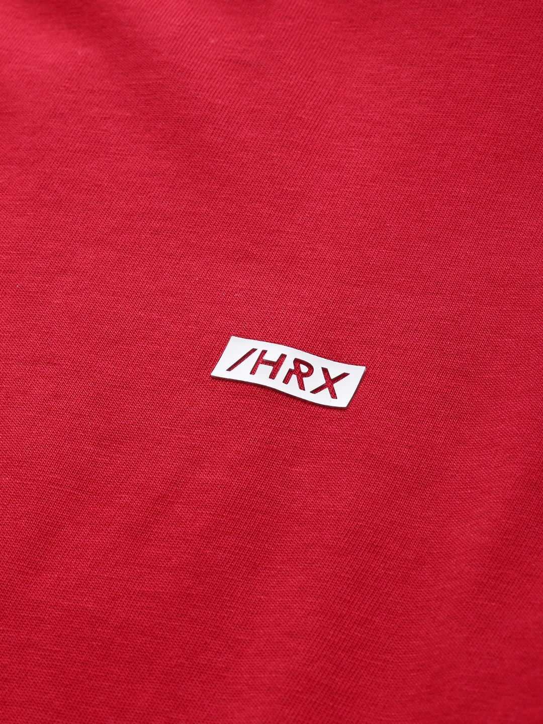 HRX by Hrithik Roshan Men Red  Black Solid Round Neck Pure Cotton T-shirt