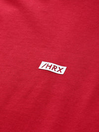 HRX by Hrithik Roshan Men Red  Black Solid Round Neck Pure Cotton T-shirt