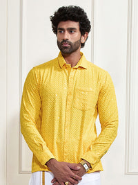 VASTRAMAY Premium Sequinned Embellished Ethnic Shirt