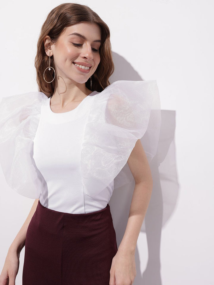 DressBerry Statement Sleeves Jersey Top