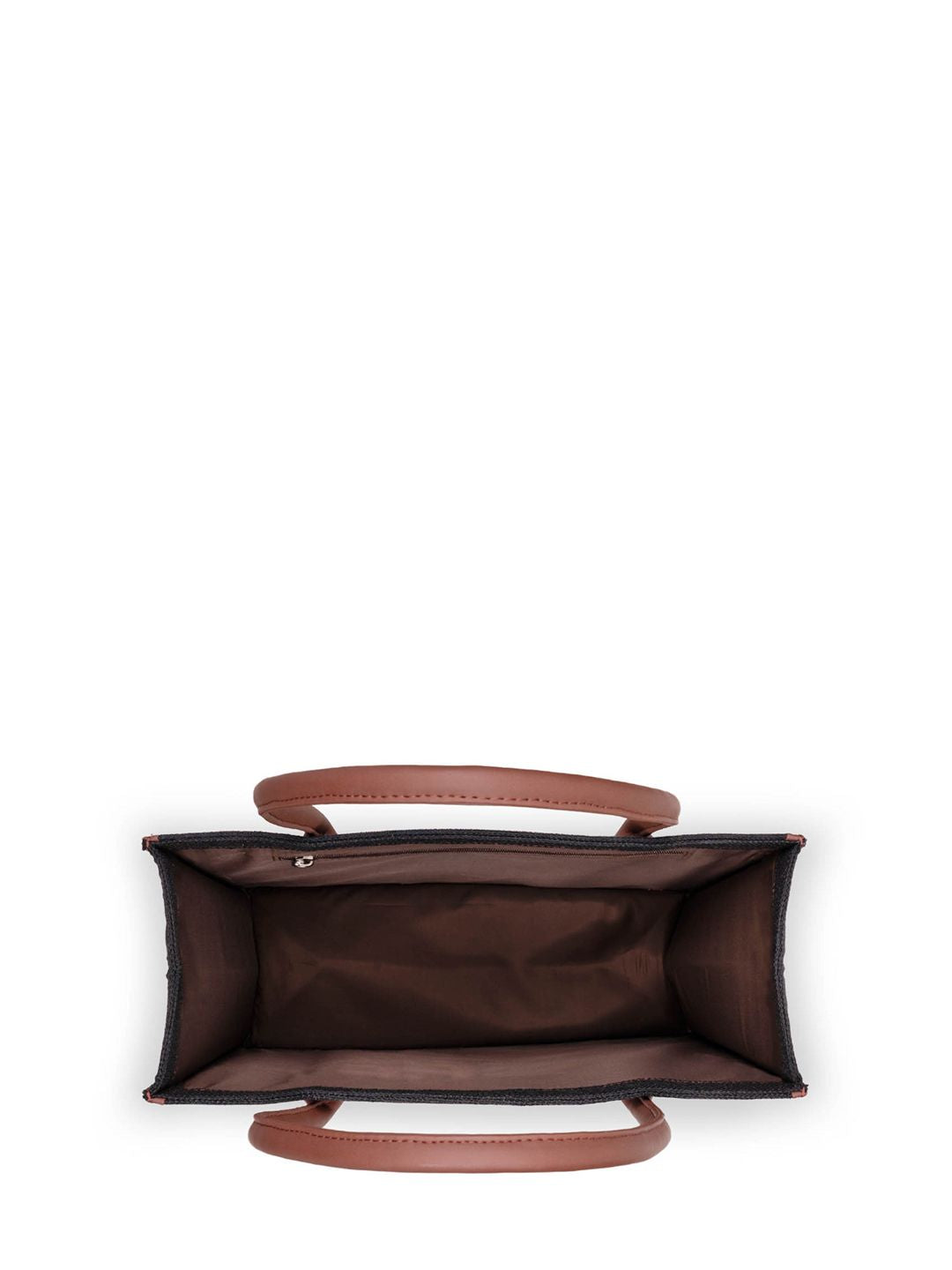 ZOUK Ethnic Motifs Printed Structured Jute Tote Bag