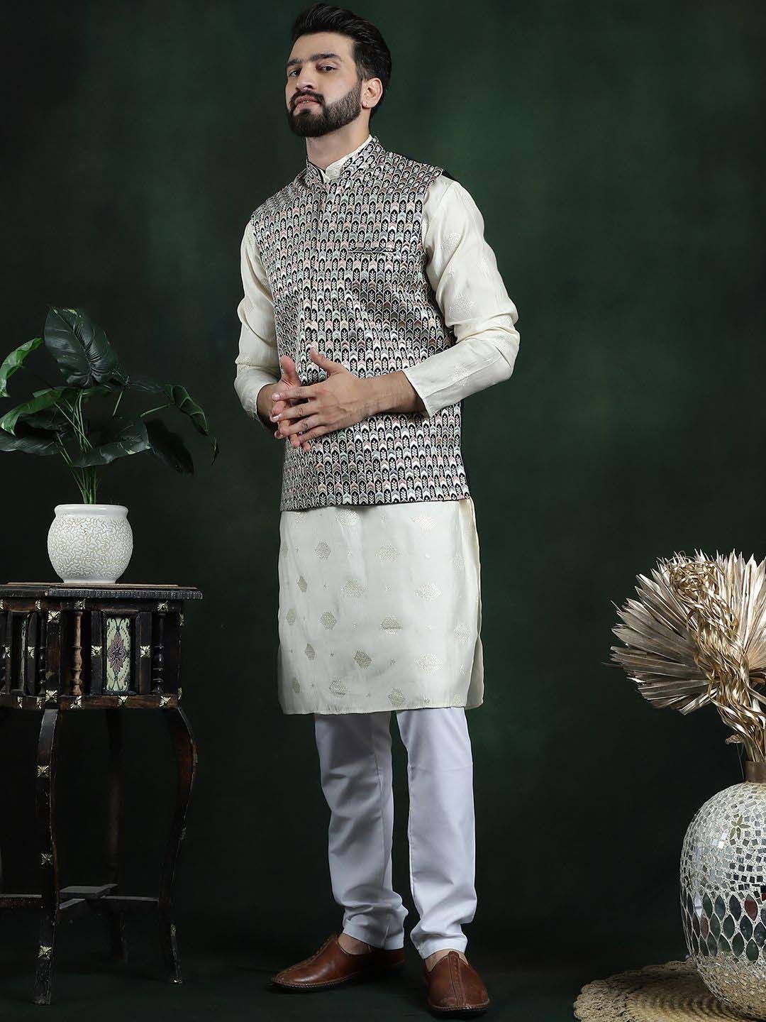 Jaket Nehru Sutera Premium SOJANYA Sulam