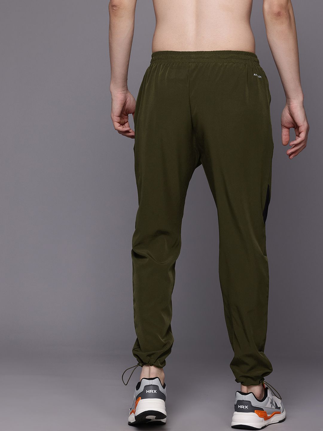 HRX by Hrithik Roshan Men Mid-Rise Rapid-Dry Training Track Pants with Toggle Hem