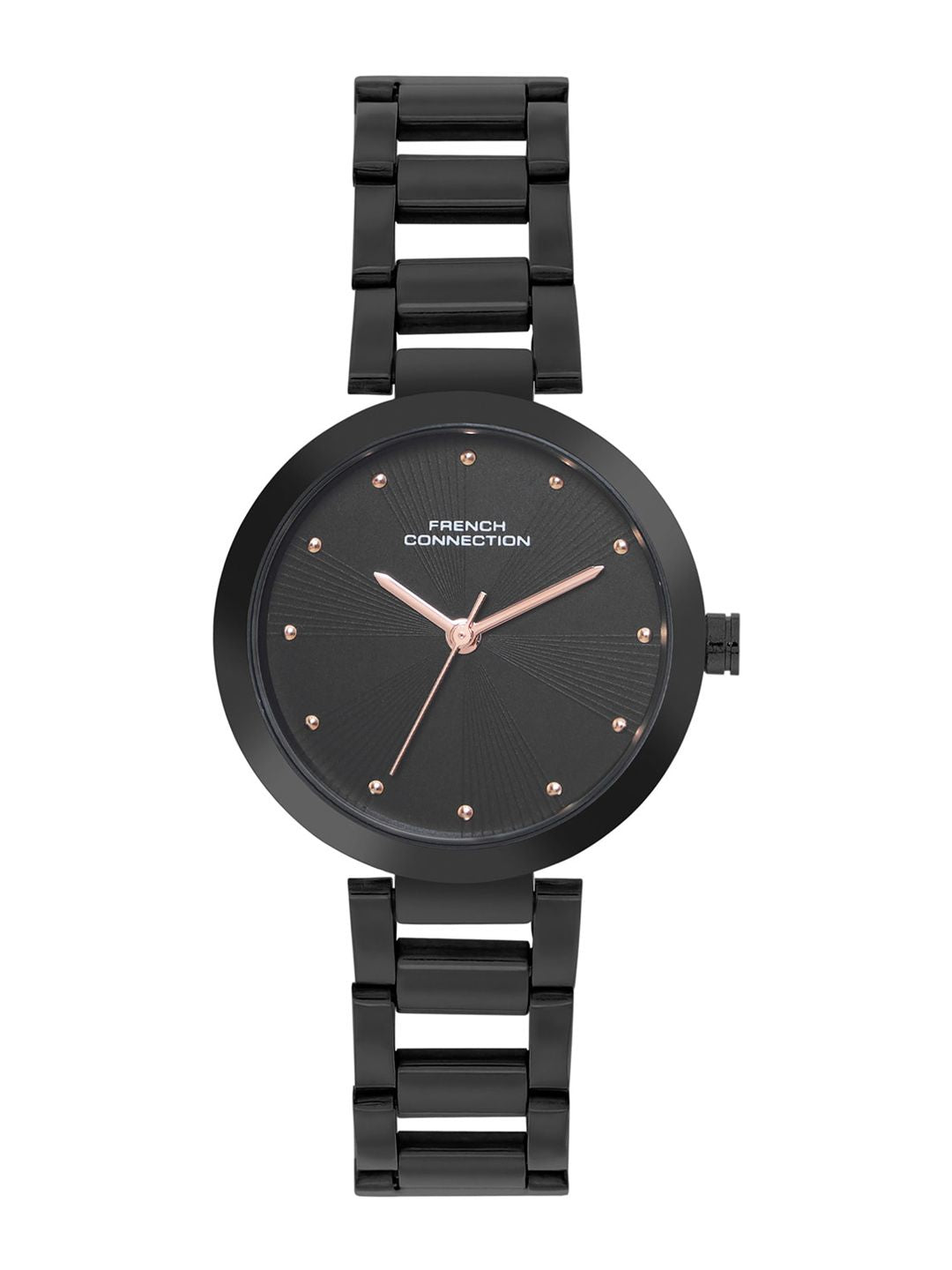 Sambungan Perancis Wanita Gelang Keluli Tahan Karat Tali Tali Analog Watch FCN060E
