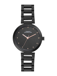 Sambungan Perancis Wanita Gelang Keluli Tahan Karat Tali Tali Analog Watch FCN060E