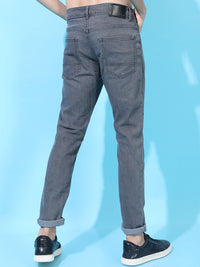 HIGHLANDER Men Grey Super Slim Fit Mid-Rise Clean Look Stretchable Jeans