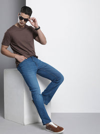 The Indian Garage Co Men Bootcut Light Fade Stretchable Jeans