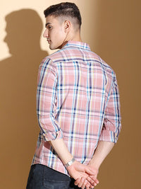 The Indian Garage Co Slim Fit Tartan Checked Twill Casual Shirt