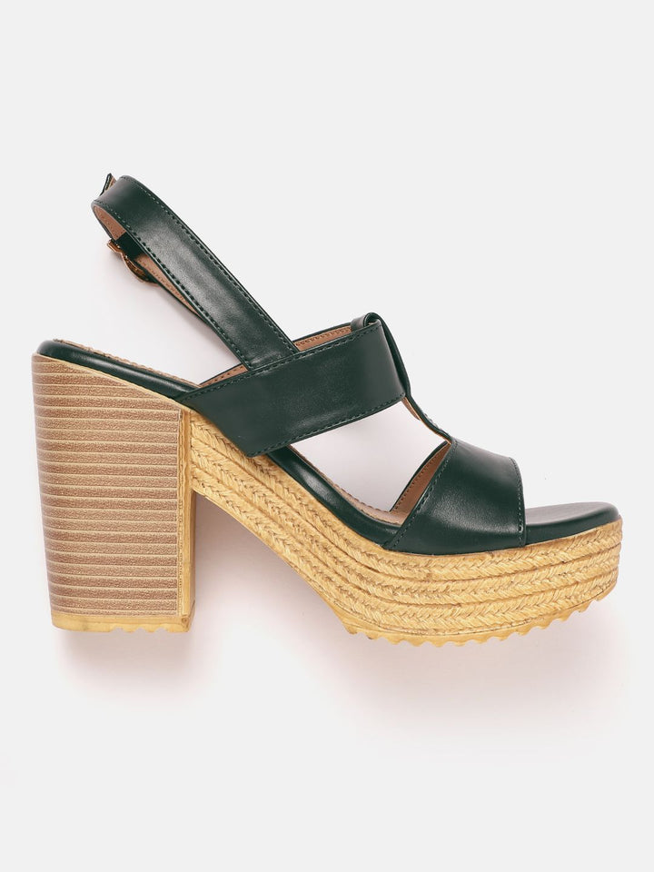 DressBerry Open Toe Block Heels
