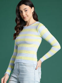 DressBerry Striped Acrylic Pullover