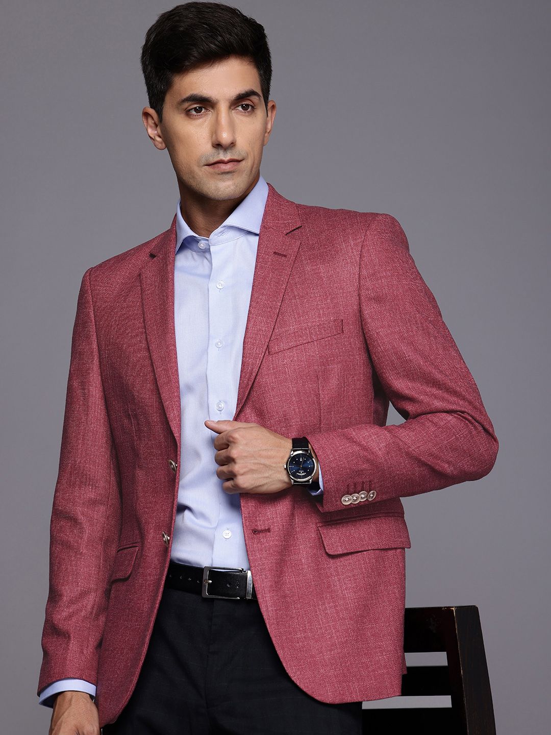 Raymond Notched Lapel Single-Breasted Formal Blazers