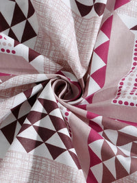 Myntra Elegant Homes Pink Geometric 400 TC Single Bedsheet with 1 Pillow Covers