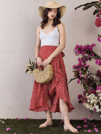 Berrylush Women Printed Wrap Skirts