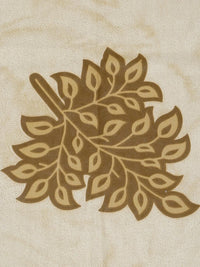 KLOTTHE Yellow Cotton Floral 400 TC Single Bedsheets