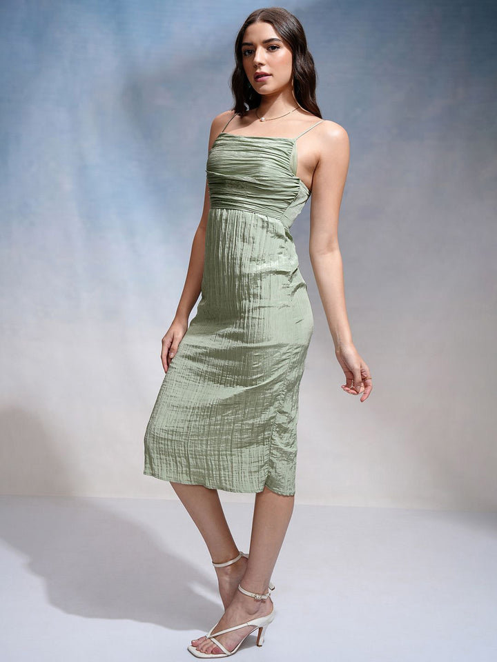 ESPYR By Tokyo Talkies Women Satin Bodycon Midi Dress