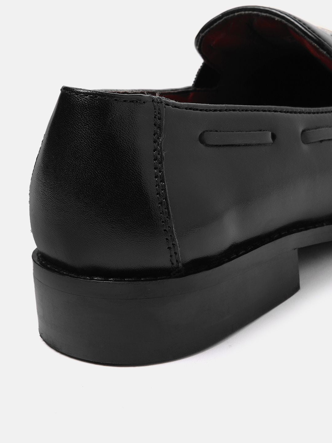 House of Pataudi Men Handcrafted Leather Formal Loafers