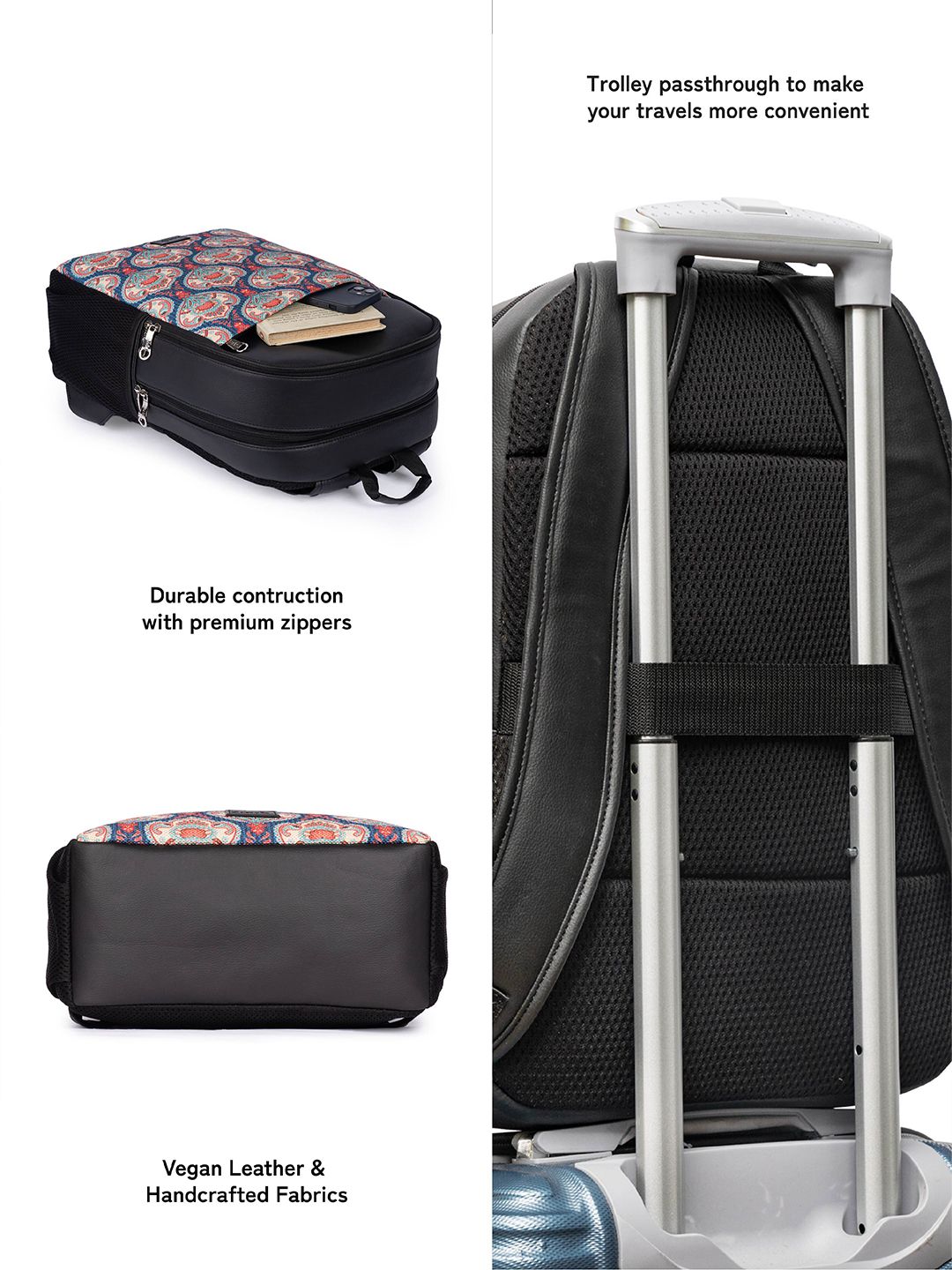 ZOUK Kovil Printed Water Resistance Backpack Up to 16 inch