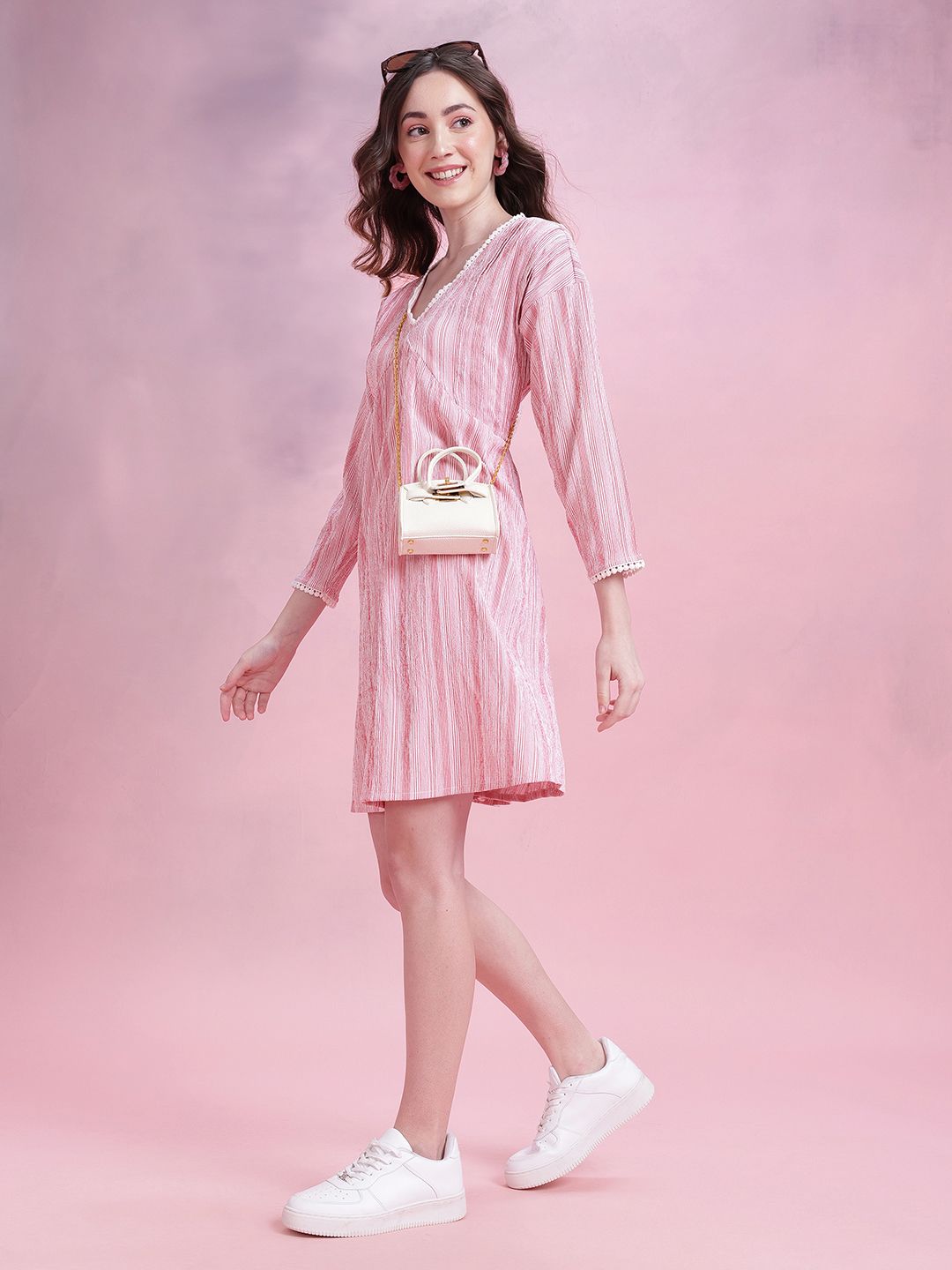 DressBerry Striped Empire Dress