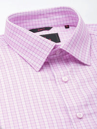 Raymond Slim Fit Self Checked Opaque Pure Cotton Formal Shirt