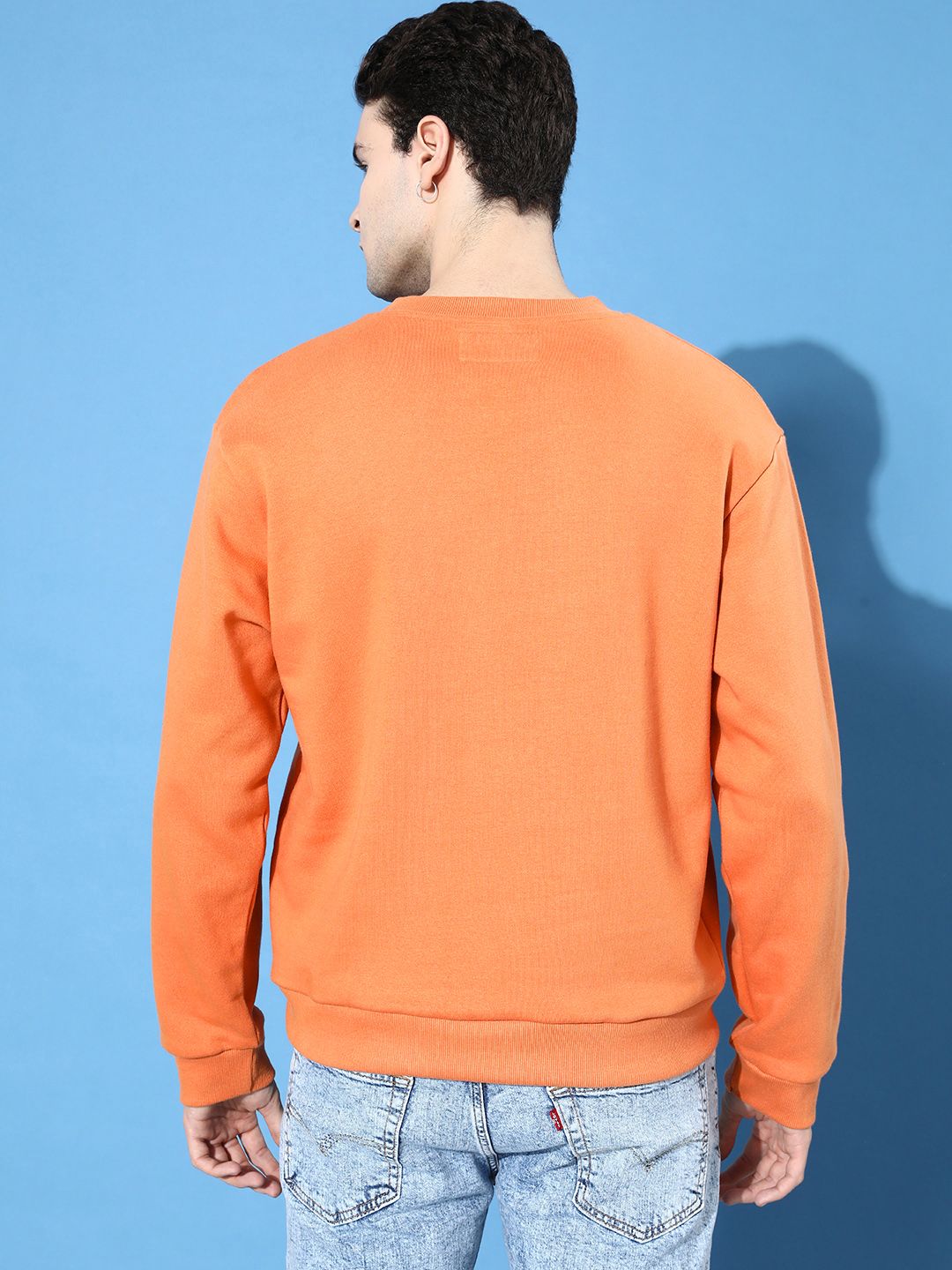 DILLINGER Men Typography Oversized Fleece Sweatshirt