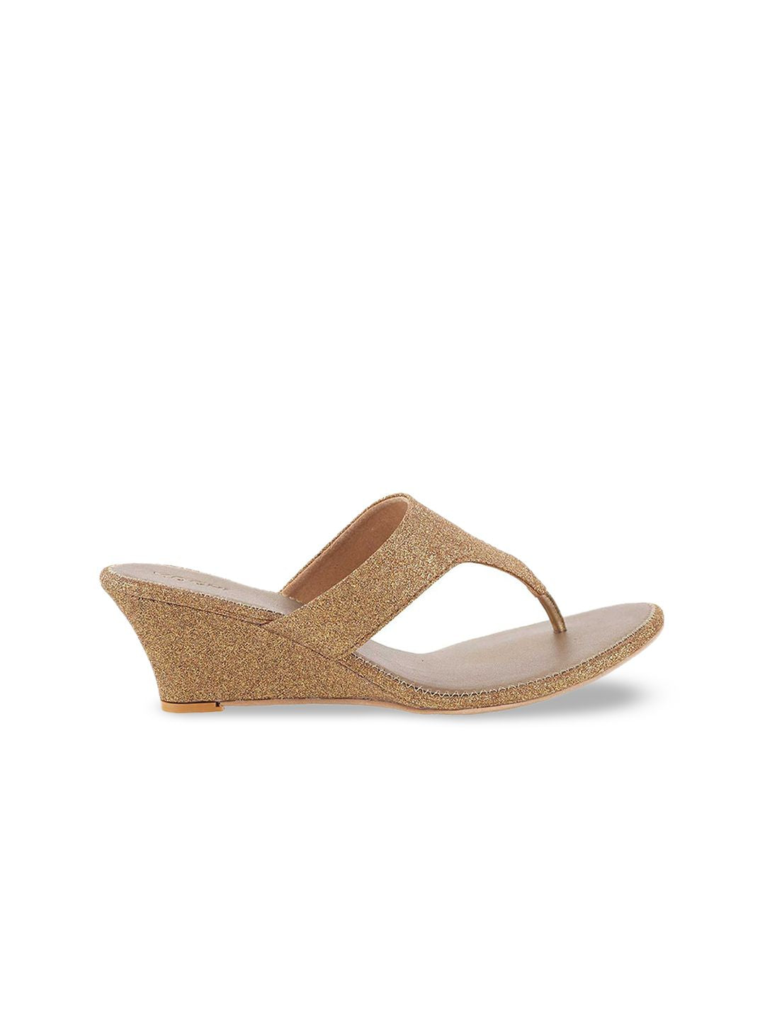 Mochi Women Gold-Toned Embellished Heels