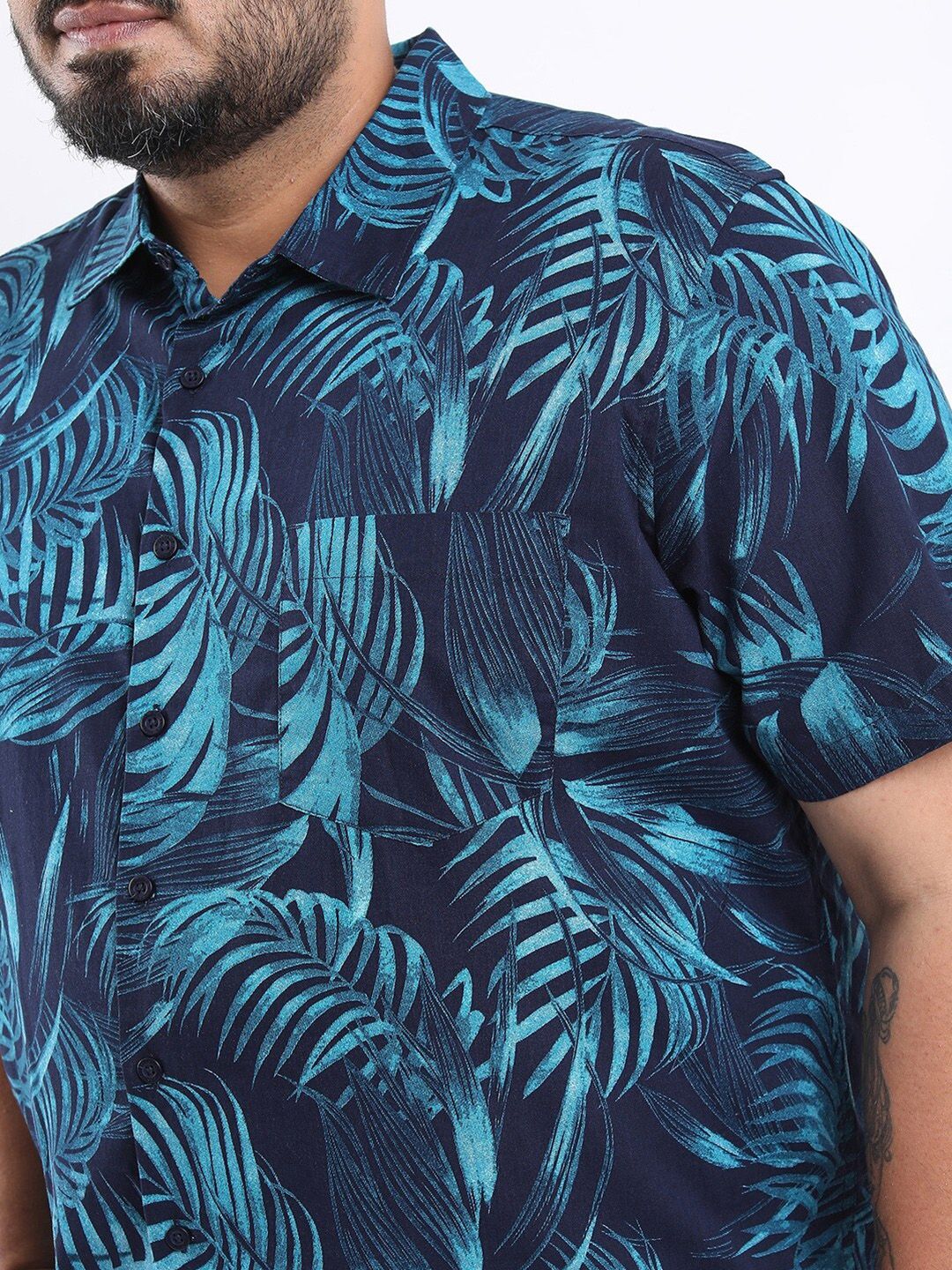 HIGHLANDER Men Plus Size Regular Fit Floral Printed Casual Shirt