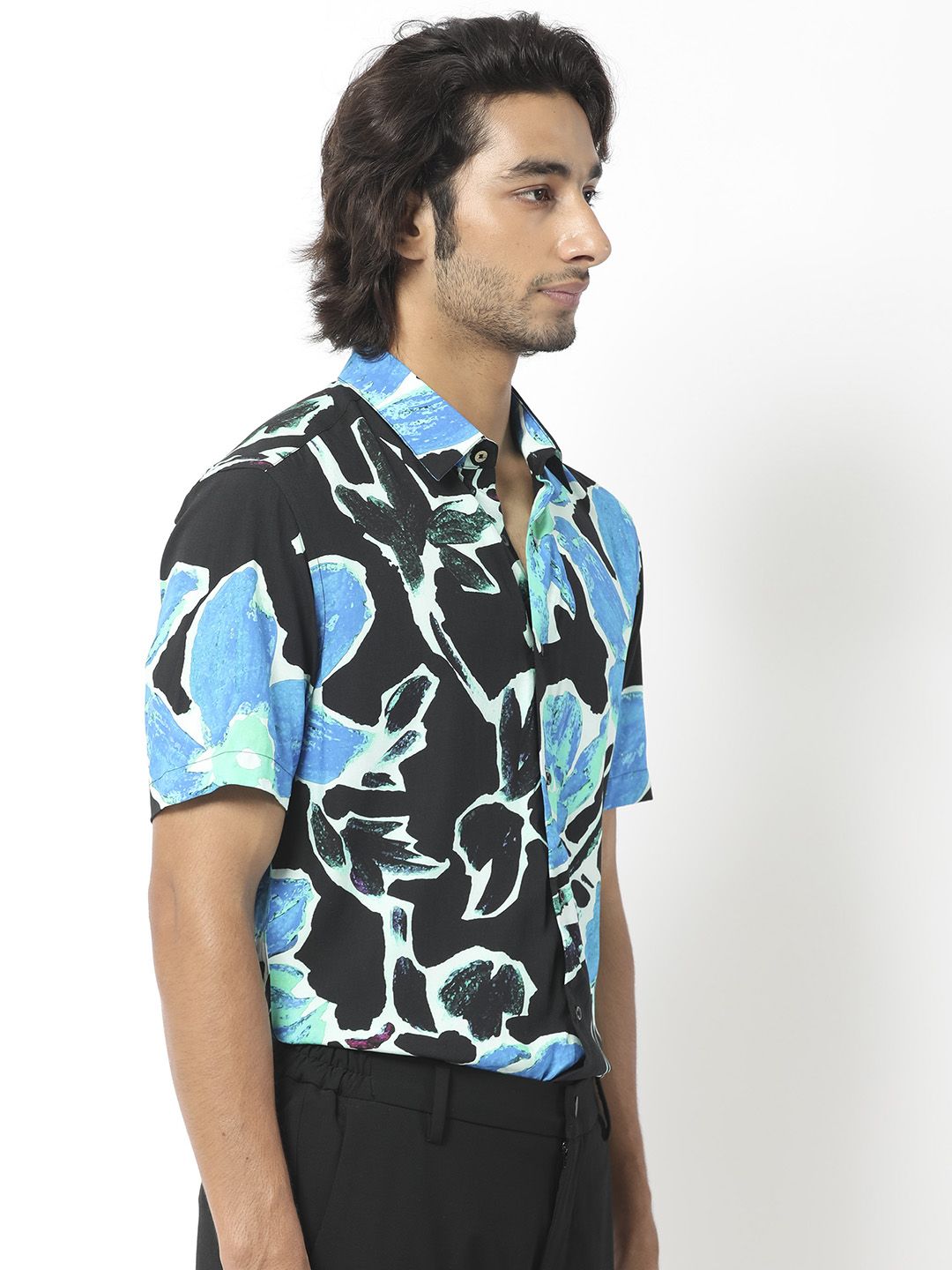 RARE RABBIT Men Agata Slim Fit Printed  Cotton Shirt