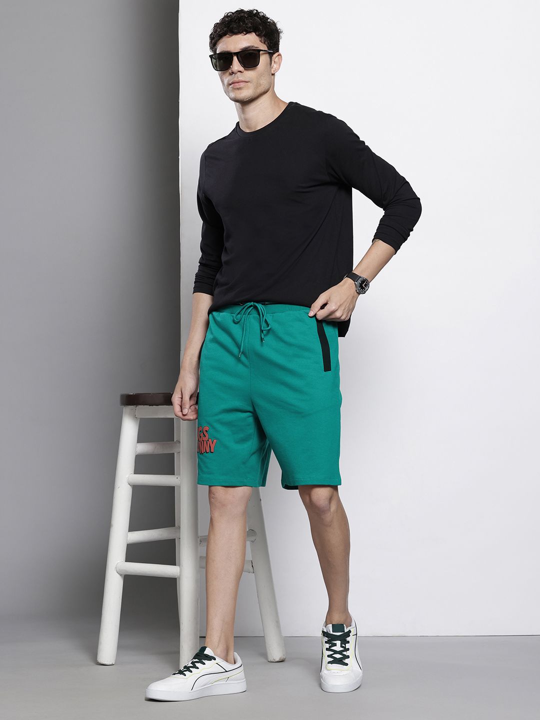 The Indian Garage Co Men Bugs Bunny Printed Loose Fit Shorts