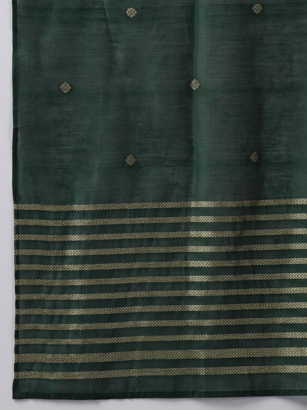 Libas Women Green Pure Cotton Kurta with Palazzos & With Dupatta