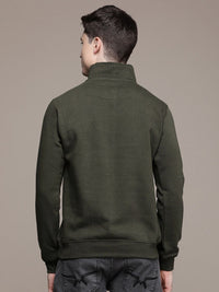 Sambungan Perancis Mock Collar Sweatshirt