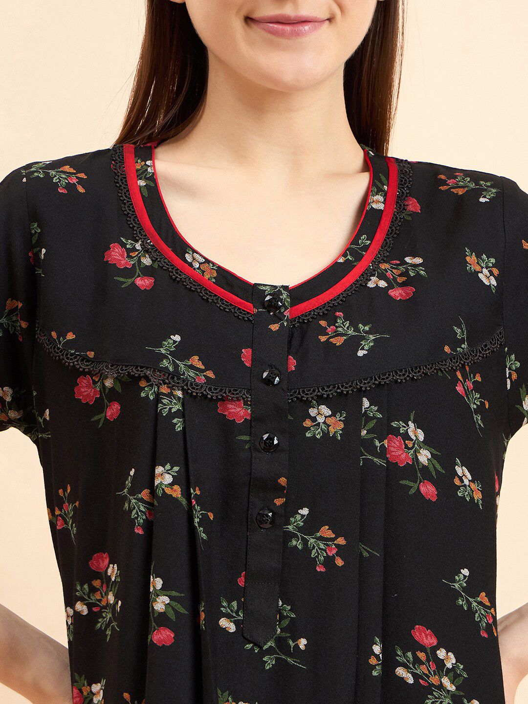 Sweet Dreams Floral Printed Pure Cotton Maxi Nightdress