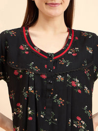 Sweet Dreams Floral Printed Pure Cotton Maxi Nightdress
